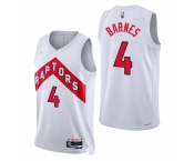 Men's Toronto Raptors #4 Scottie Barnes 2021-22 75th Anniversary Diamond Association Edition White Swingman Jersey