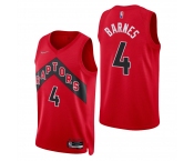 Men's Toronto Raptors #4 Scottie Barnes 2021-22 75th Anniversary Diamond Icon Edition Red Swingman Jersey