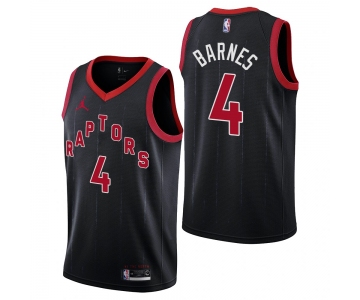 Men's Toronto Raptors #4 Scottie Barnes Statement Edition Black Jersey