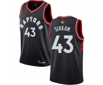 Men's Toronto Raptors #43 Pascal Siakam Authentic Black 2019 Basketball Finals Bound Jersey Statement Edition