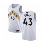 Men's Toronto Raptors #43 Pascal Siakam Authentic White 2019 Basketball Finals Bound Jersey - City Edition