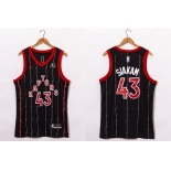 Men's Toronto Raptors #43 Pascal Siakam Black 2021 Brand Jordan City Edition Swingman Jersey With The Sponsor Logo