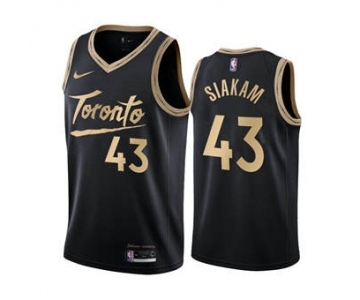 Men's Toronto Raptors #43 Pascal Siakam Black City Edition New Uniform 2020-21 Stitched Basketball Jersey