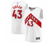 Men's Toronto Raptors #43 Pascal Siakam Fanatics Branded White 2020-21 Fast Break Replica Player Jersey