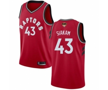 Men's Toronto Raptors #43 Pascal Siakam Swingman Red 2019 Basketball Finals Bound Jersey - Icon Edition