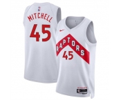 Men's Toronto Raptors #45 Davion Mitchell White Association Edition Stitched Basketball Jersey