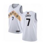 Men's Toronto Raptors #7 Kyle Lowry Authentic White 2019 Basketball Finals Bound Jersey - City Edition