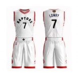 Men's Toronto Raptors #7 Kyle Lowry Authentic White 2019 Basketball Finals Bound Suit Jersey - Association Edition