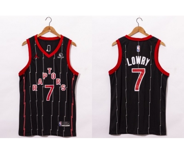 Men's Toronto Raptors #7 Kyle Lowry Black 2021 Brand Jordan City Edition Swingman Jersey With The Sponsor Logo