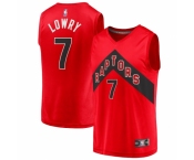 Men's Toronto Raptors #7 Kyle Lowry Fanatics Branded Red 2020-21 Fast Break Replica Player Jersey