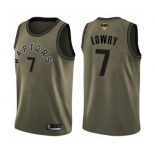 Men's Toronto Raptors #7 Kyle Lowry Swingman Green Salute to Service 2019 Basketball Finals Bound Jersey