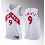 Men's Toronto Raptors #9 RJ Barrett White Association Edition Stitched Basketball Jersey