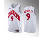 Men's Toronto Raptors #9 RJ Barrett White Association Edition Stitched Basketball Jersey