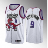 Men's Toronto Raptors #9 RJ Barrett White Classic Edition Stitched Basketball Jersey