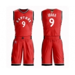 Men's Toronto Raptors #9 Serge Ibaka Authentic Red 2019 Basketball Finals Bound Suit Jersey - Icon Edition