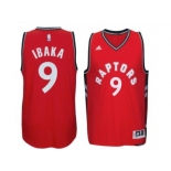 Men's Toronto Raptors #9 Serge Ibaka adidas Red Player Swingman Road Jersey