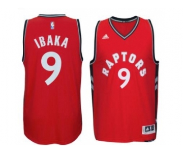 Men's Toronto Raptors #9 Serge Ibaka adidas Red Player Swingman Road Jersey