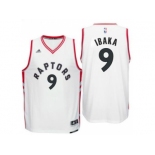 Men's Toronto Raptors #9 Serge Ibaka adidas White Swingman Home Jersey