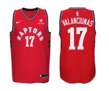 Nike NBA Toronto Raptors #17 Jonas Valanciunas Jersey 2017-18 New Season Red Jersey