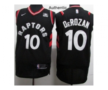 Nike Toronto Raptors #10 DeMar DeRozan Black NBA Authentic Statement Edition Jersey