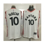 Toronto Raptors #10 Derozan White Stitched NBA Jersey