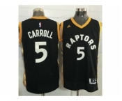 Toronto Raptors #5 DeMarre Carroll Black Gold Stitched NBA Jersey