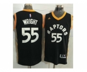 Toronto Raptors #55 Delon Wright Black Gold Stitched NBA Jersey