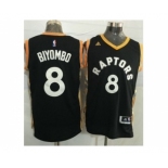 Toronto Raptors #8 Bismack Biyombo Black Gold Stitched NBA Jersey