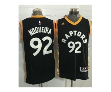 Toronto Raptors #92 Lucas Nogueira Black Gold Stitched NBA Jersey