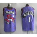 nba jersey toronto raptors #1 mcgrady purple