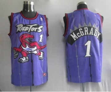 nba jersey toronto raptors #1 mcgrady purple