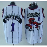 nba jersey toronto raptors #1 mcgrady white