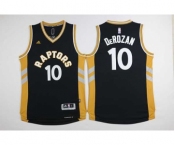 nba jersey toronto raptors #10 derozan black-yellow[2016 new]