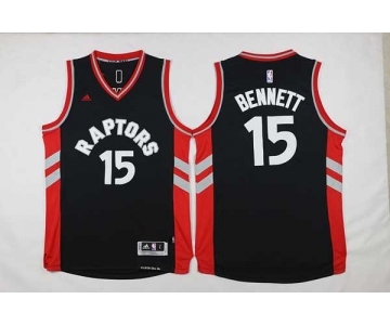 nba jersey toronto raptors #15 bennett black[2016 new][bennett]