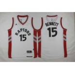 nba jersey toronto raptors #15 bennett white[2016 new][bennett]