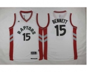 nba jersey toronto raptors #15 bennett white[2016 new][bennett]