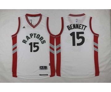 nba jersey toronto raptors #15 bennett white[2016 new][bennett]