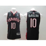 nba toronto raptors #10 derozan black[revolution 30 swingman]