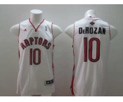 nba toronto raptors #10 derozan white[revolution 30 swingman]