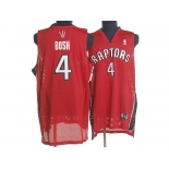 nba toronto raptors #4 chris bosh red