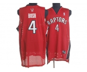 nba toronto raptors #4 chris bosh red