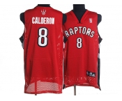 nba toronto raptors #8 jose calderon red