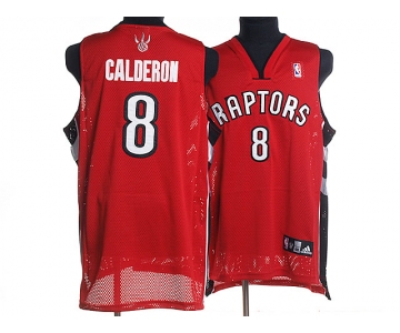 nba toronto raptors #8 jose calderon red