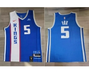 King #5 De'Aaron-Fox-Blue-Nike-2023-24-City-Edition-Swingman-Jersey