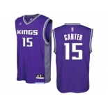 Men Adidas Sacramento Kings #15 Vince Carter Authentic Purple Road NBA Jersey