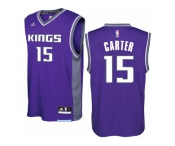 Men Adidas Sacramento Kings #15 Vince Carter Authentic Purple Road NBA Jersey