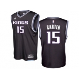 Men Adidas Sacramento Kings #15 Vince Carter Swingman Black Alternate NBA Jersey