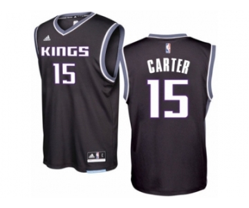 Men Adidas Sacramento Kings #15 Vince Carter Swingman Black Alternate NBA Jersey