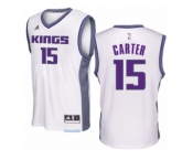 Men Adidas Sacramento Kings #15 Vince Carter Swingman White Home NBA Jersey