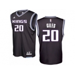 Men Adidas Sacramento Kings #20 Harry Giles Authentic Black Alternate NBA Jersey